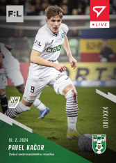 fotbalová kartička 2023-24 SportZoo Fortuna Liga Live L-24 Pavel Kačor MFK Karviná RC /41