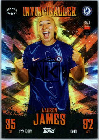 Fotbalová kartička 2024-25 Topps Match Attax EXTRA UEFA Club Competitions Limited Edition Invinciballers 4 Lauren James (Chelsea)