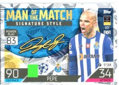 Fotbalová kartička 2022-23 Topps Match Attax UCL Man of The Match Siganture Style 441 Pepe - FC Porto