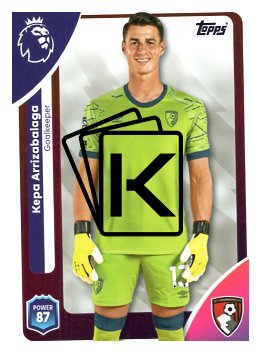 fotbalová kartfička 2025-26 Topps  Premier League 38 Kepa Arrizabalaga (AFC Bournemouth)