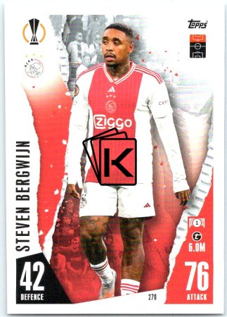 Fotbalová kartička 2023-24 Topps Match Attax UEFA Club Competitions 270 Steven Bergwijn AFC Ajax