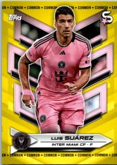 2024 Topps Superstars MLS 9 Luis Suarez Inter Miami Yellow Parallel Action