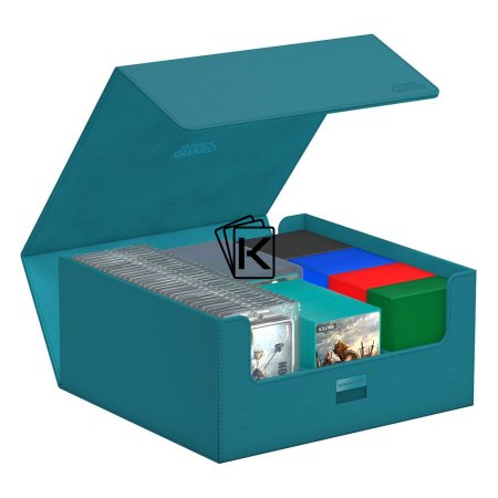 Ultimate Guards Storage Box Treasurehive 90+ XenoSkin Petrol Blue St
