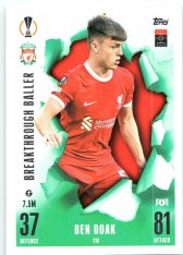 2023-24 Topps Match Attax EXTRA UEFA Club Competition Breakthrough Ballers 219 Ben Doak (Liverpool)