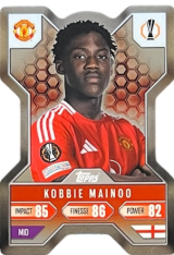Fotbalová kartička 2024-25 Topps Match Attax EXTRA UEFA Chrome X 2 Kobbie Mainoo (Manchester United)