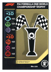 2020 Topps Formule 1 Turbo Attax 130 Strategy card World Championship Winning Trophy