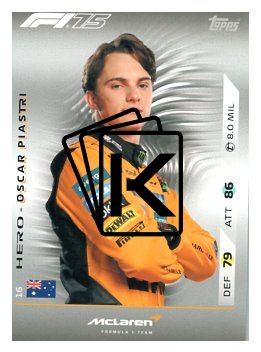 2025 Topps Turbo Attax F1 McLaren F1 Team 16	Oscar Piastri