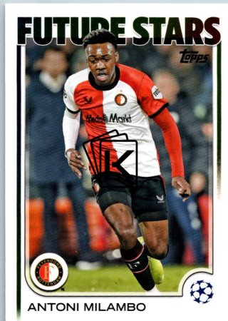 fotbalová kartička 2024-25 Topps UEFA Club Competitions Flagship 126 Antoni Milambo – Future Stars Feyenoord