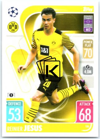 fotbalová kartička 2021-22 Topps Match Attax UEFA Champions 186 Reinier Jesus Borussia Dortmund
