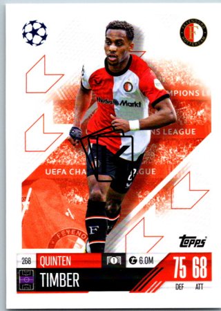 fotbalová kartička 2024-25 Topps Match Attax UEFA Club Competitions 268 Quinten Timber (Feyenoord)