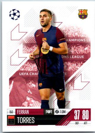 fotbalová kartička 2024-25 Topps Match Attax UEFA Club Competitions  150 Ferran Torres (FC Barcelona)
