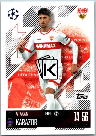 fotbalová kartička 2024-25 Topps Match Attax UEFA Club Competitions  179 Atakan Karazor (VfB Stuttgart)  -  Captain format - title missing