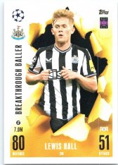 2023-24 Topps Match Attax EXTRA UEFA Club Competition Breakthrough Ballers 218 Lewis Hall (Newcastle United)