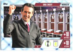 2023-24 Topps Match Attax EXTRA UEFA Club Competition Blue Crystal Parallel Managers 52 Unai Emery (Aston Villa)