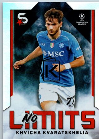 Fotbalová kartička 2023-24 Topps Superstars UEFA Club Competitions No Limits NL-18 Khvicha Kvaratskhelia (SSC Napoli)
