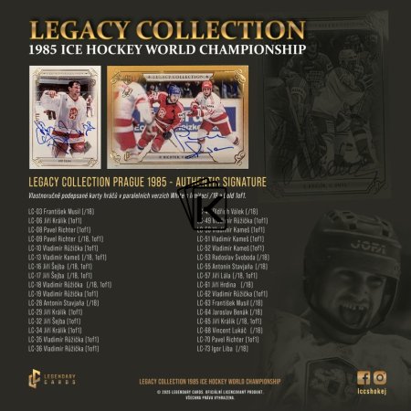 Legendary Cards Český Hokej 1985 Legacy Collection Collector Case