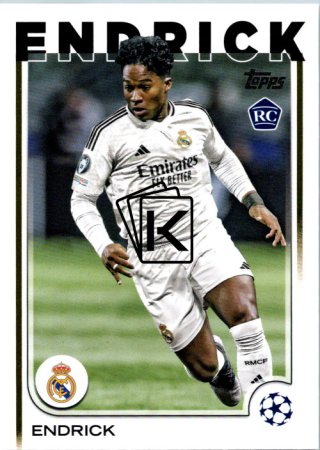 fotbalová kartička 2024-25 Topps UEFA Club Competitions Flagship 100 Endrick RC Real Madrid CF