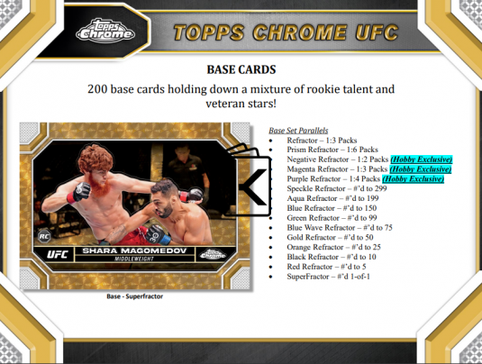 2024 Topps Chrome UFC Hobby Balíček