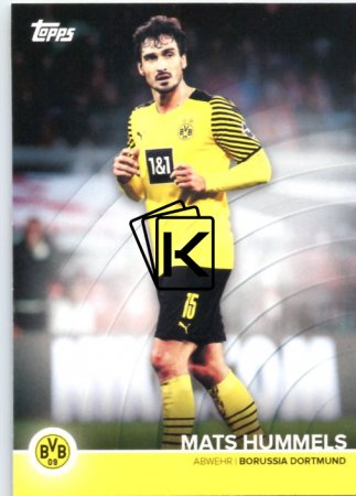 Fotbalová kartička 2021-22 Topps Borrusia Dortmund BVB MH Mats Hummels