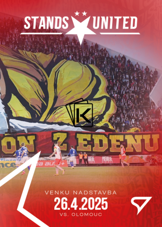 2025-26 SportZoo SK Slavia Praha Stands United SU-8 Slavia vs. Olomouc venku nadstavba