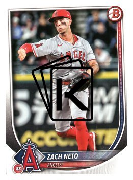 Baseballová karta 2025 Bowman 55 Zach Neto, Los Angeles Angels