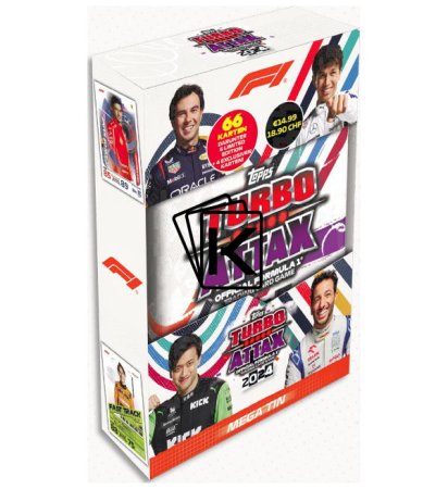 2024 Topps Turbo Attax Formule 1 Mega Tin Fast Track Bílá