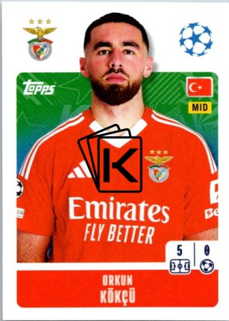 2024-25 Topps Champions League 350 Orkun Kökçü (SL Benfica)