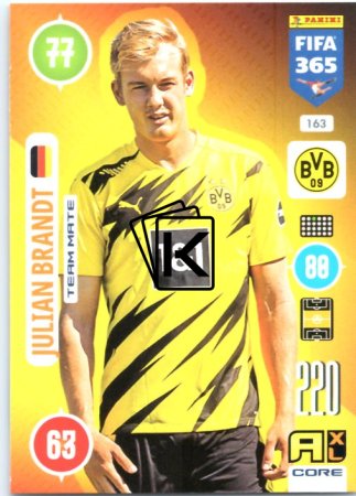 fotbalová karta Panini Adrenalyn XL FIFA 365 2021 Team Mate 163 Julian Brandt Borussia Dortmund
