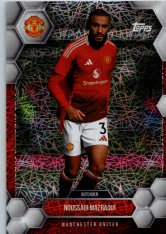 fotbalová kartička 2024-25 Topps Manchester United Fan Set 6 Noussair Mazraoui Electro
