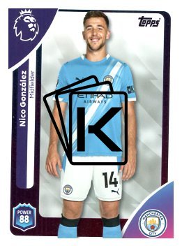 fotbalová kartička 2025-26 Topps  Premier League 187 Nico González (Manchester City)