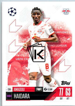 fotbalová kartička 2024-25 Topps Match Attax UEFA Club Competitions 236 Amadou Haidara (RB Leipzig)
