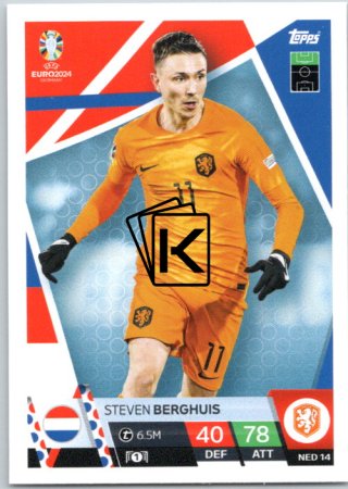 fotbalová karta Topps Match Attax EURO 2024 NED14 Steven Berghuis (Netherlands)