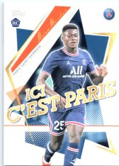 Fotbalová kartička Topps 2021-22 PSG Team Set Ici C’est Paris 46 Nuno Mendes RC
