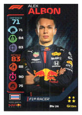 2020 Topps Formule 1Turbo Attax 24 Alex Albon Aston Martin Red Bull Racing Team