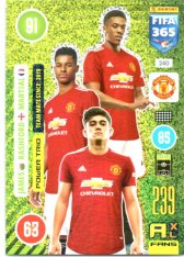 fotbalová karta Panini Adrenalyn XL FIFA 365 2021 Power Trio 240 James Rashford Martial Manchester United