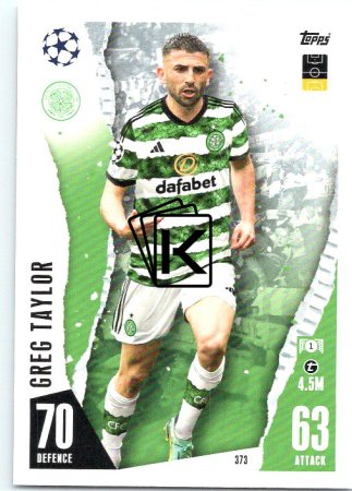 Fotbalová kartička 2023-24 Topps Match Attax UEFA Club Competitions  373 Greg Taylor Celtic FC