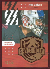 2022 LC Saves Help Petr Mrázek 43/50 Red Framed