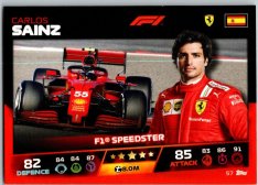 2021 Topps Formule 1 Turbo Attax Speedster 57 Carlos Sainz Scuderia Ferrari