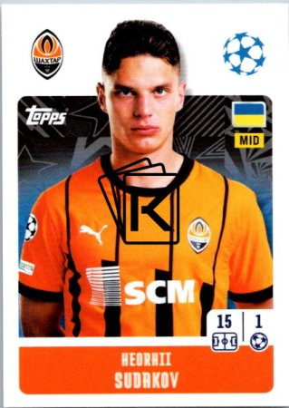 2024-25 Topps Champions League 204 Georgiy Sudakov (FC Shakhtar Donetsk)