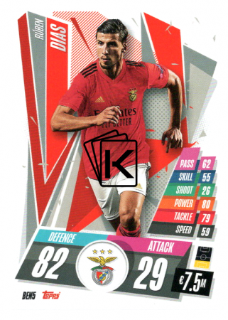 fotbalová kartička Topps Match Attax Champions League 2020-21 BEN5 Rúben Dias SL Benfica