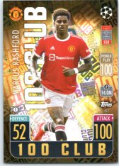 fotbalová kartička 2021-22 Topps Match Attax UEFA Champions League 100 Club 457 Marcus Rashford Manchster United