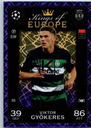 Fotbalová kartička 2024-25 Topps Match Attax EXTRA UEFA Club Competitions Kings of Europe 266.  Viktor Gyökeres (Sporting Clube de Portugal)