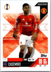 Fotbalová kartička 2024-25 Topps Match Attax EXTRA UEFA Club Competitions Squad Update 7.  Casemiro (Manchester United)
