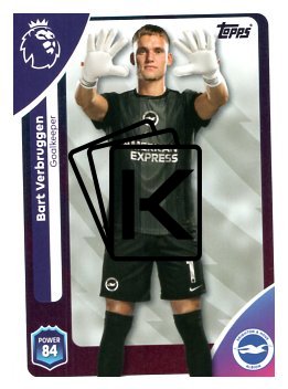 fotbalová kartička 2025-26 Topps  Premier League 74 Bart Verbruggen (Brighton & Hove Albion)