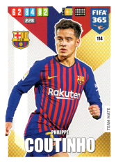 Fotbalová kartička Panini Adrenalyn XL FIFA 365 - 2020 Team Mate 114 Philippe Coutinho FC Barcelona