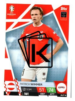 fotbalová karta Topps Match Attax EURO 2024 AUS6 Patrick Wimmer (Austria)