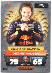 2022 Topps Formule 1Turbo Attax F1 Champions 2021 298 Dennis Hauger (PREMA Racing)
