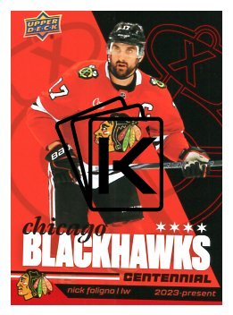 2025-26 Upper Deck Centennial Chicago Blackhawks 37 Nick Foligno
