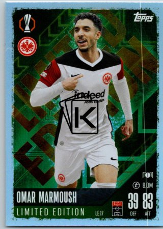 fotbalová kartička 2024-25 Topps Match Attax UEFA Club Competitions Limited Edition LE17 Omar Marmoush (Eintracht Frankfurt)