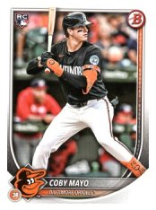 Baseballová karta 2025 Bowman 37 Coby Mayo, Baltimore Orioles RC